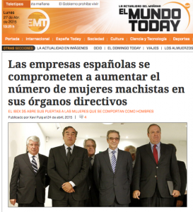 La "notícia" a El Mundo Today